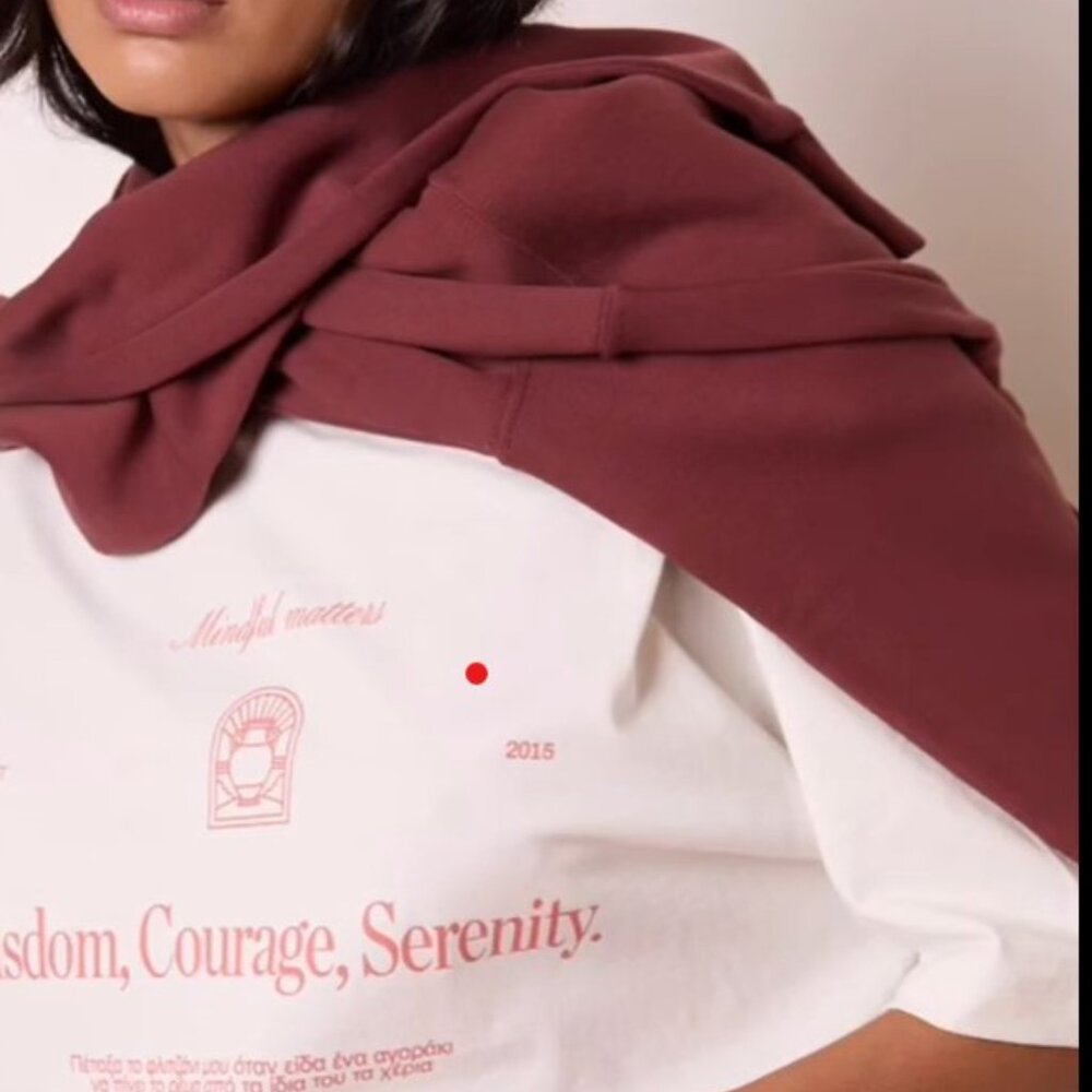 Active After Coffee  Wisdom. Courage. Serenity Mindful Tee Size L New